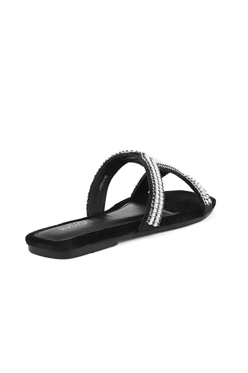Party Wear Slip On I29241-Black