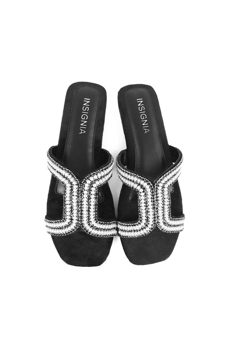 Party Wear Slip On I29241-Black