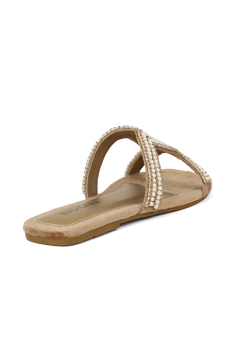 Party Wear Slip On I29241-Fawn