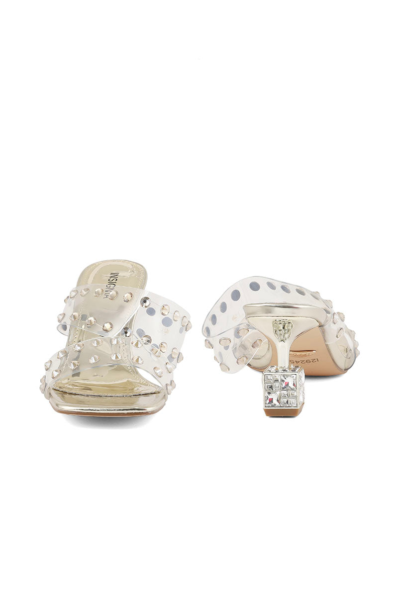 Party Wear Slip On I29245-Golden