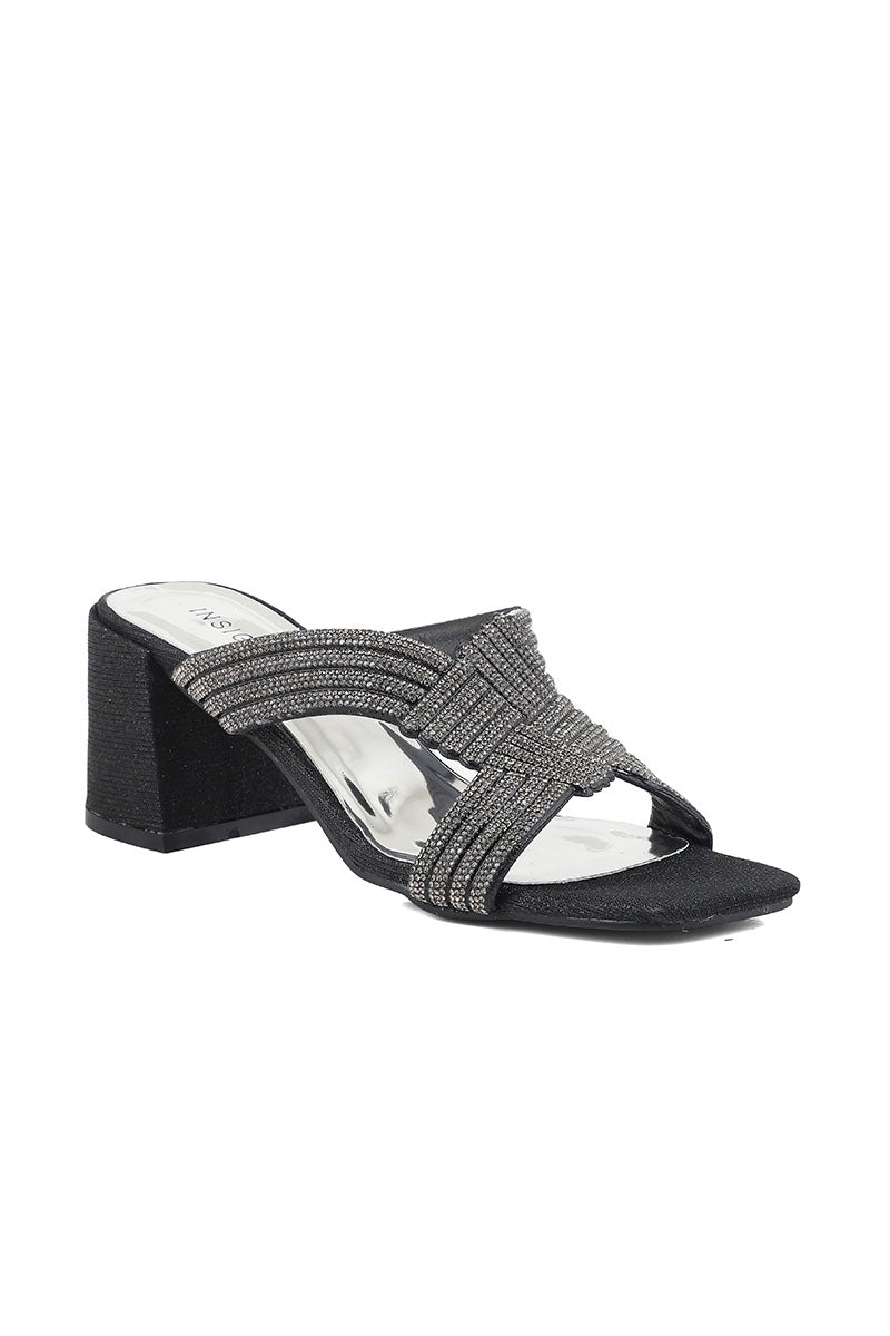 Party Wear Slip On I29253-Black