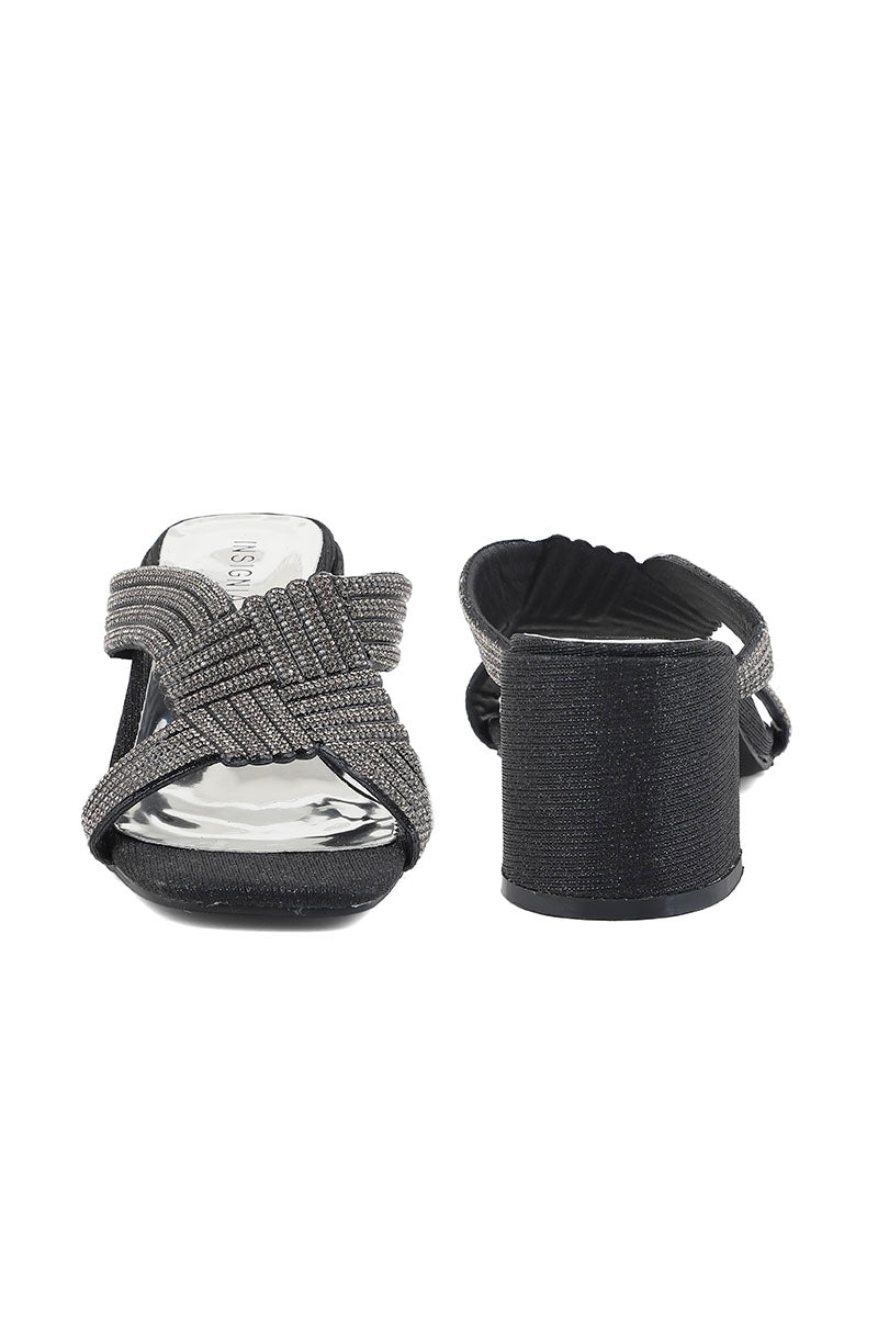 Party Wear Slip On I29253-Black
