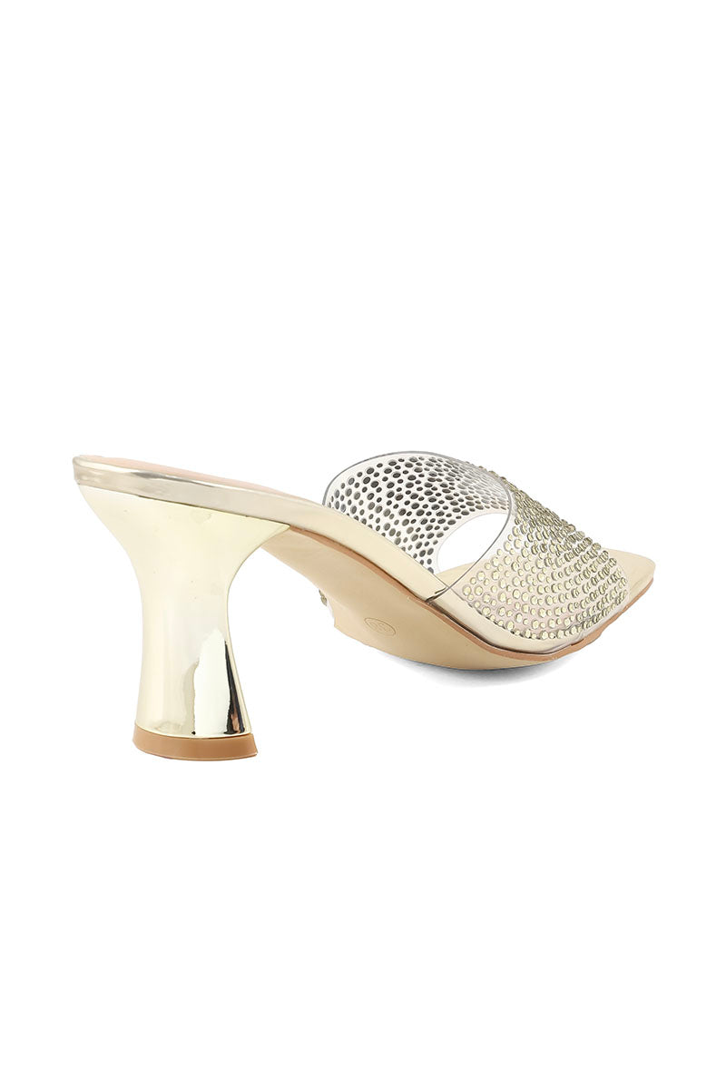 Party Wear Slip On I29254-Golden