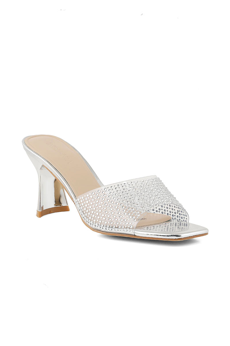 Party Wear Slip On I29254-Silver