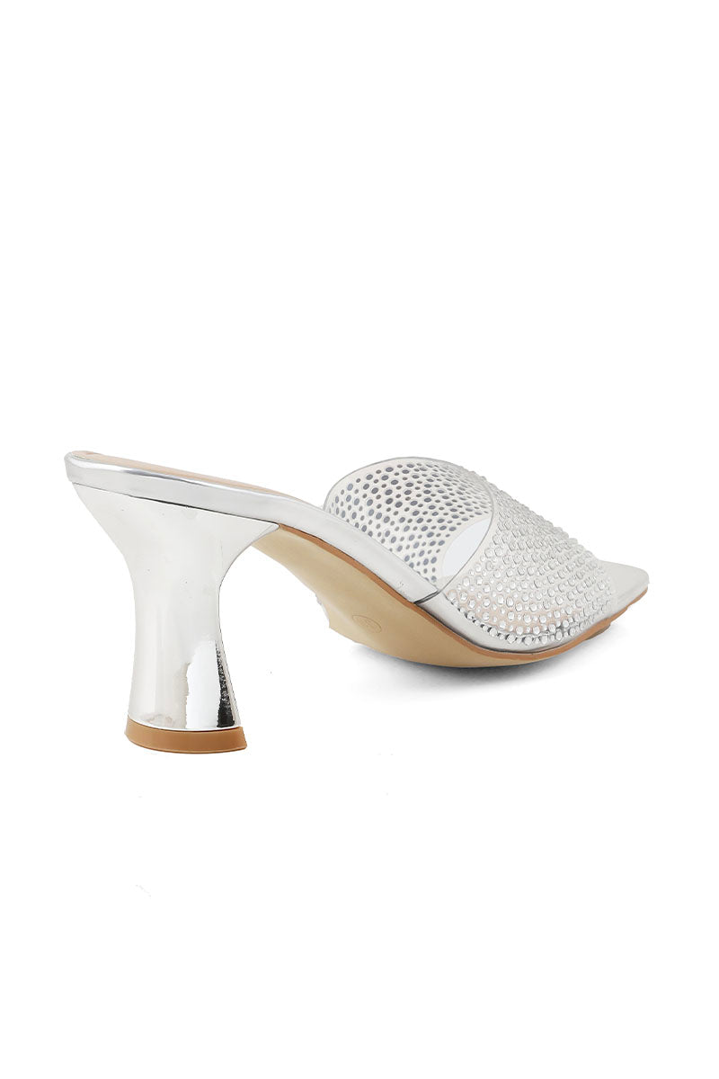 Party Wear Slip On I29254-Silver