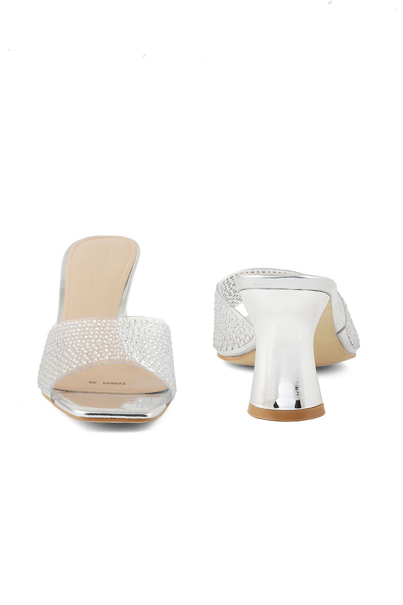 Party Wear Slip On I29254-Silver