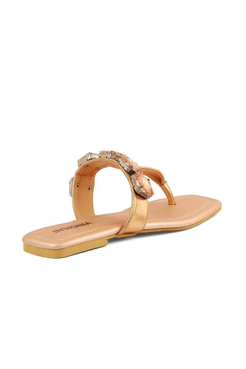 Party Wear Slip On I29259-Peach
