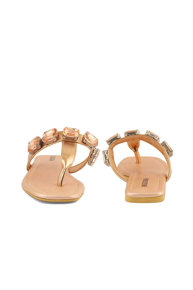 Party Wear Slip On I29259-Peach