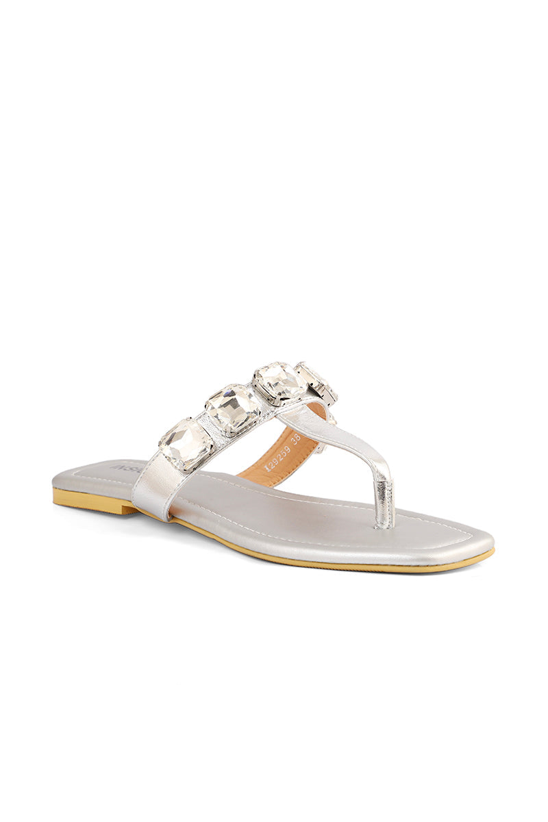 Party Wear Slip On I29259-Silver