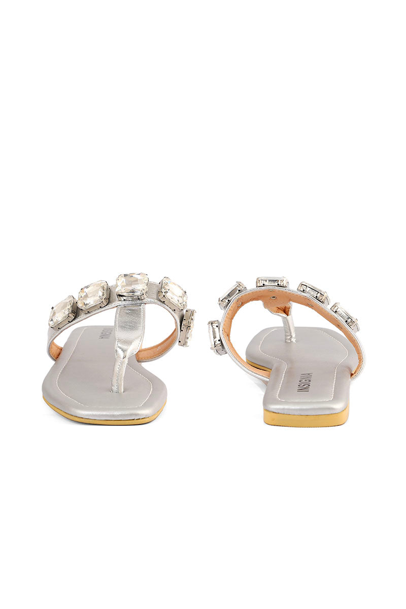 Party Wear Slip On I29259-Silver