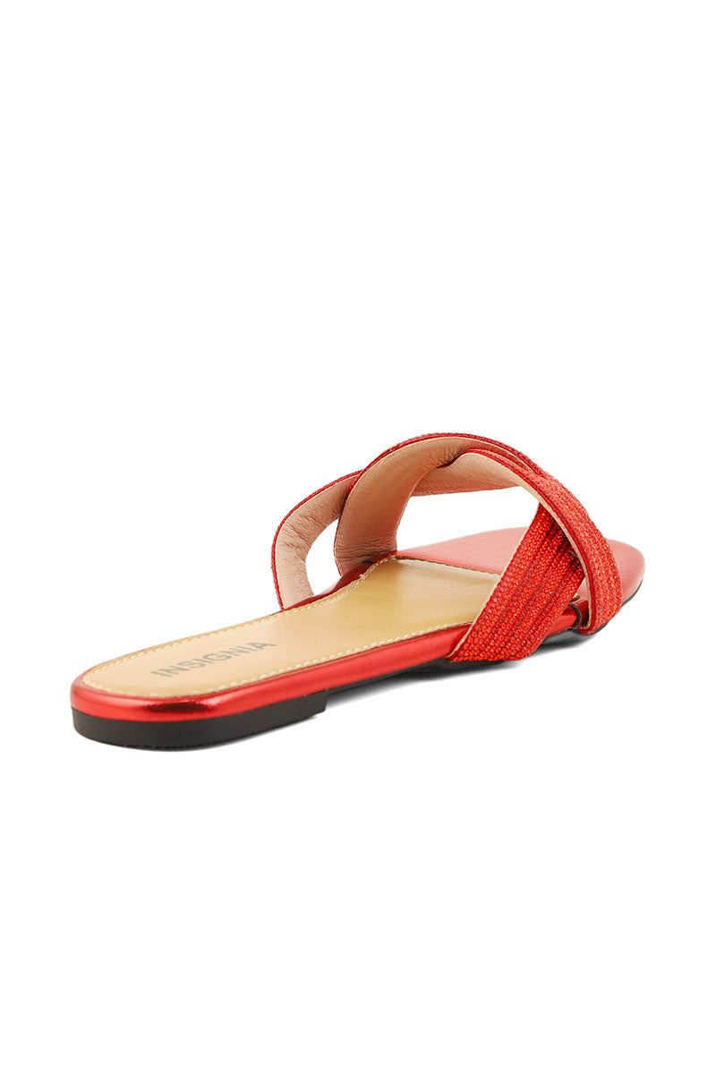 Party Wear Slip On I29260-Red