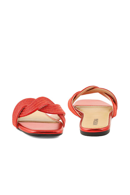 Party Wear Slip On I29260-Red