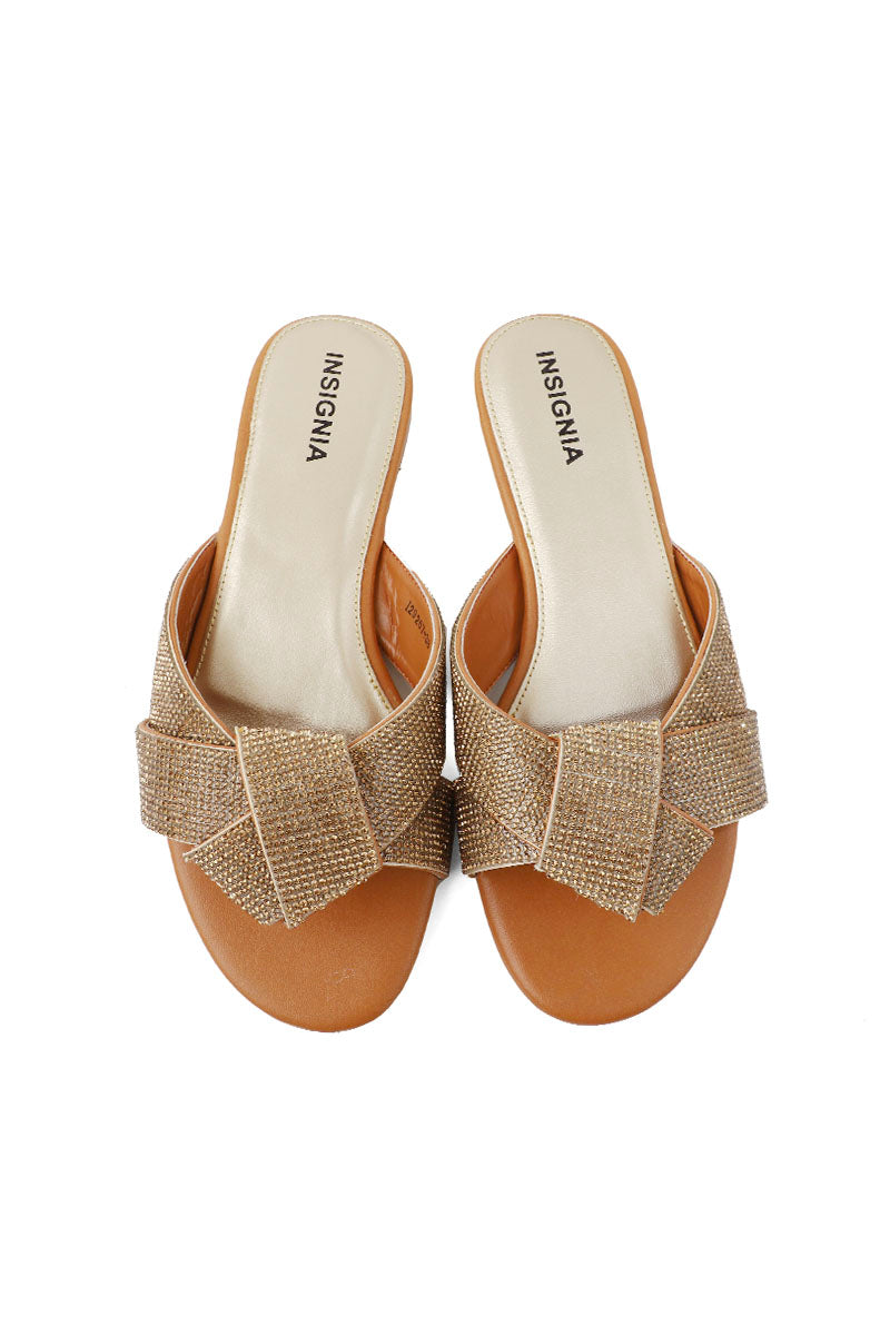 Party Wear Slip On I29267-Golden