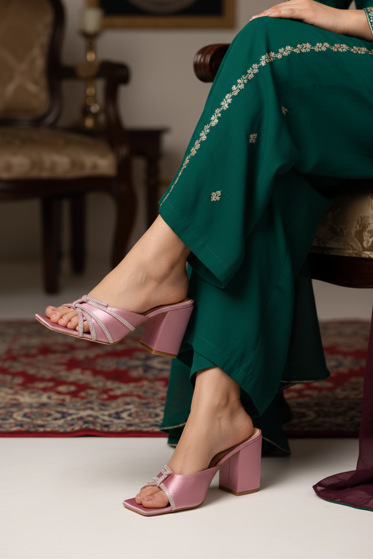 Party Wear Slip On I29278-Lavendar