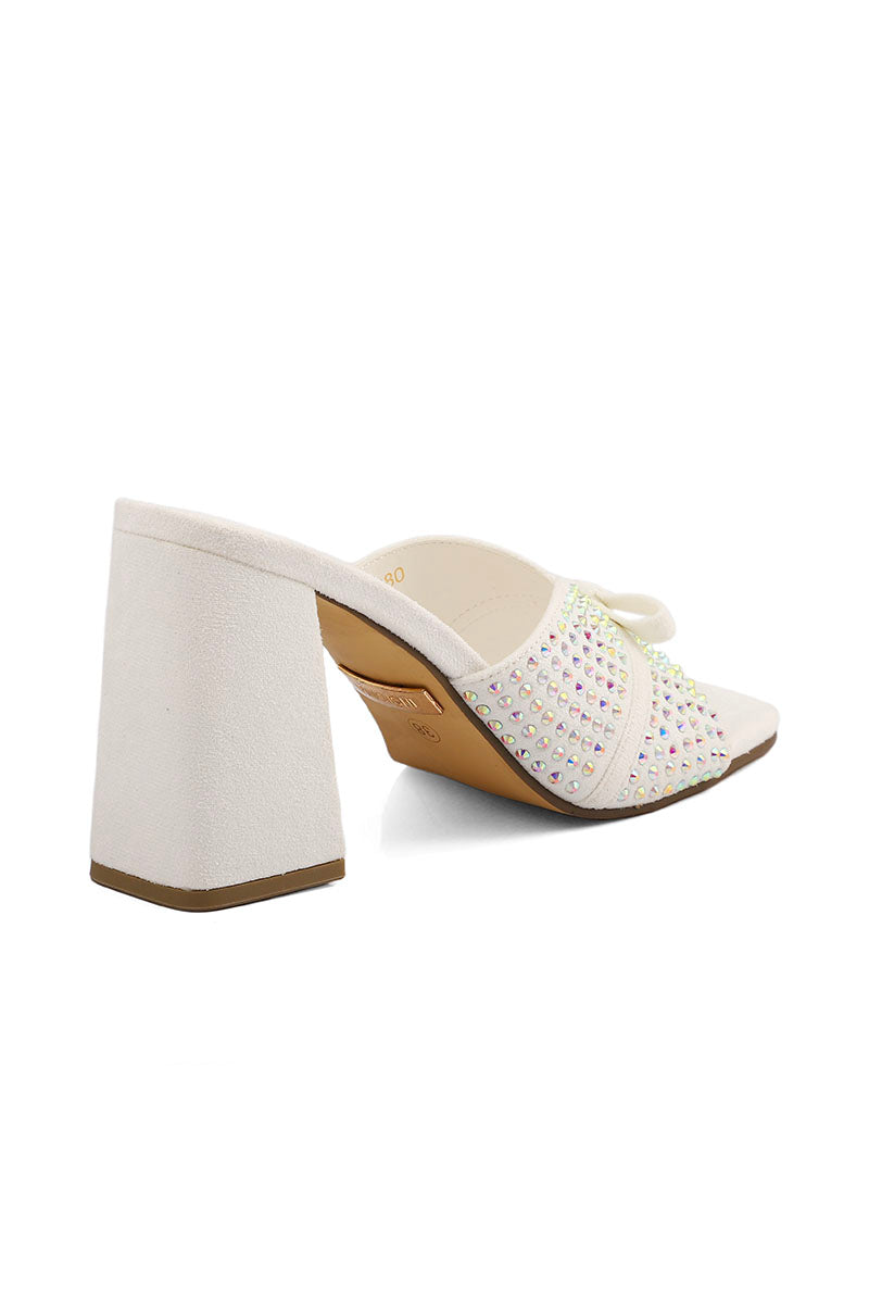 Party Wear Slip On I29280-White