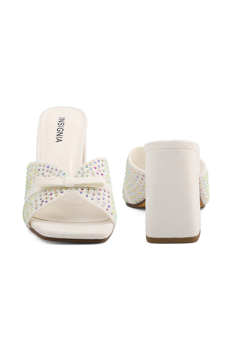 Party Wear Slip On I29280-White