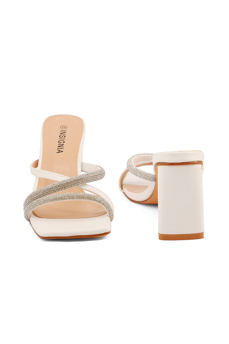 Party Wear Slip On I29282-White