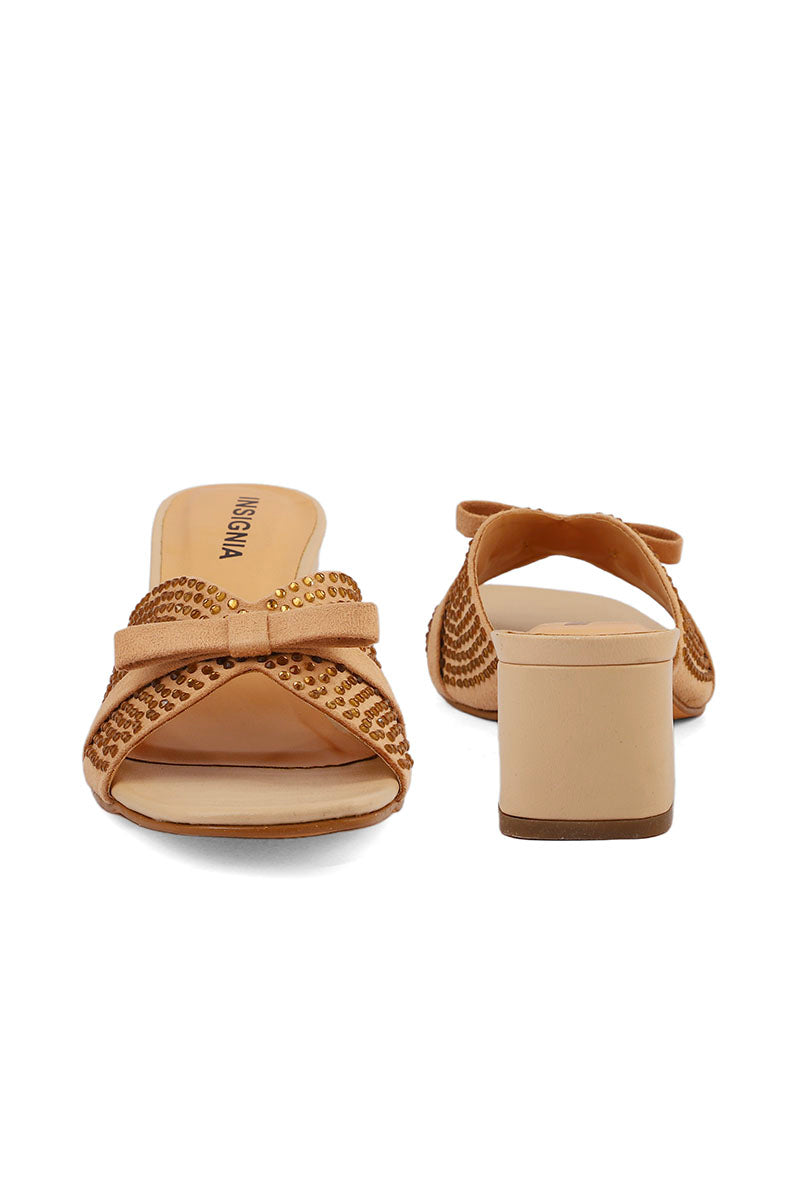 Party Wear Slip On I29289-Beige