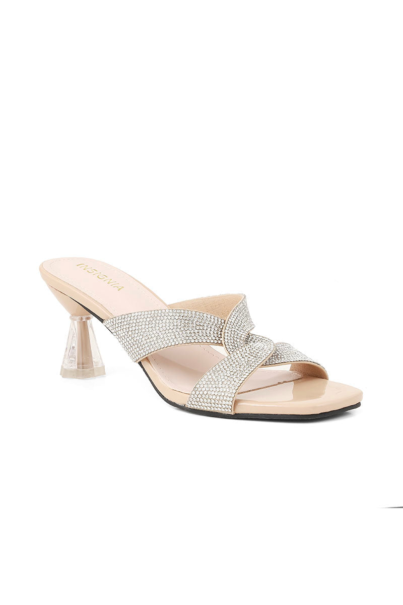 Party Wear Slip On I38547-Beige
