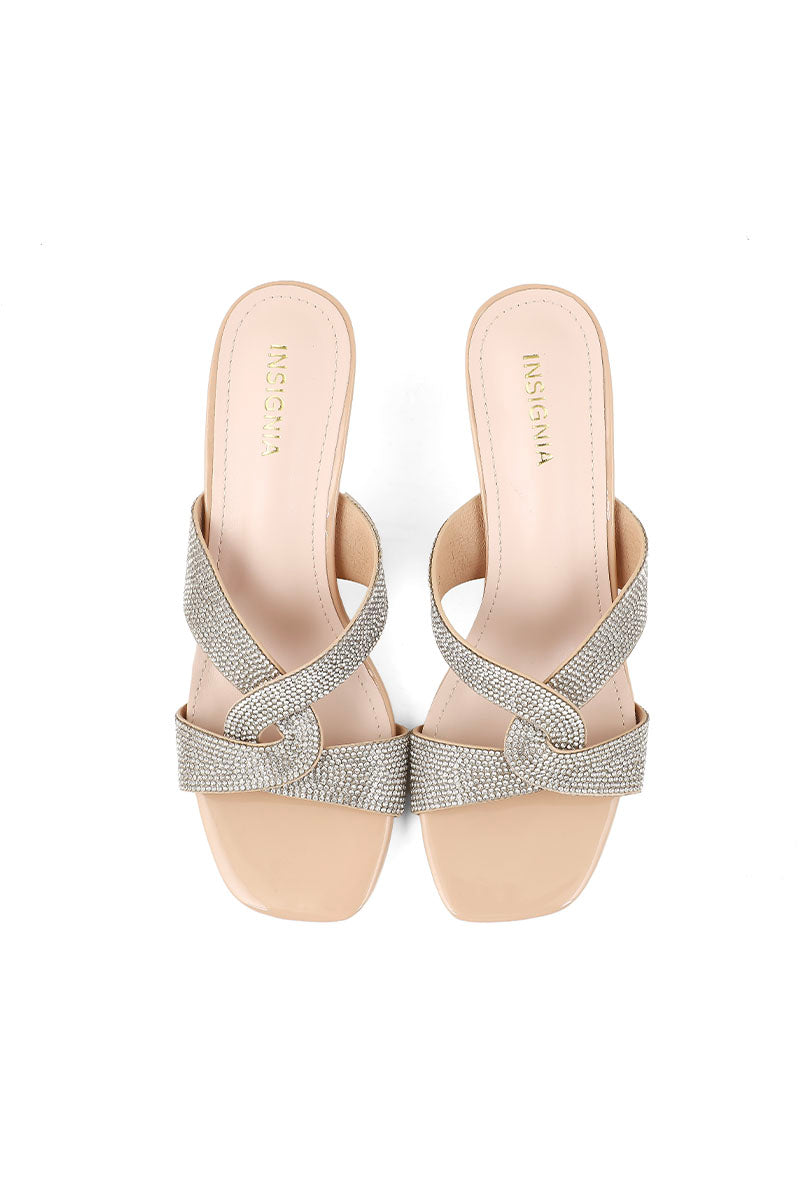 Party Wear Slip On I38547-Beige