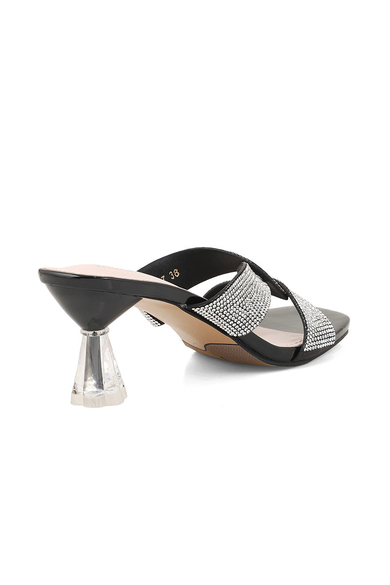 Party Wear Slip On I38547-Black