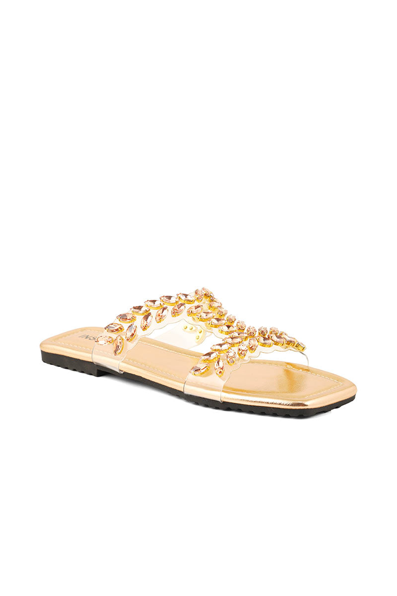 Party Wear Slip On I38566-Peach