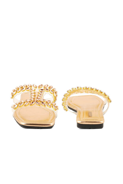Party Wear Slip On I38566-Peach