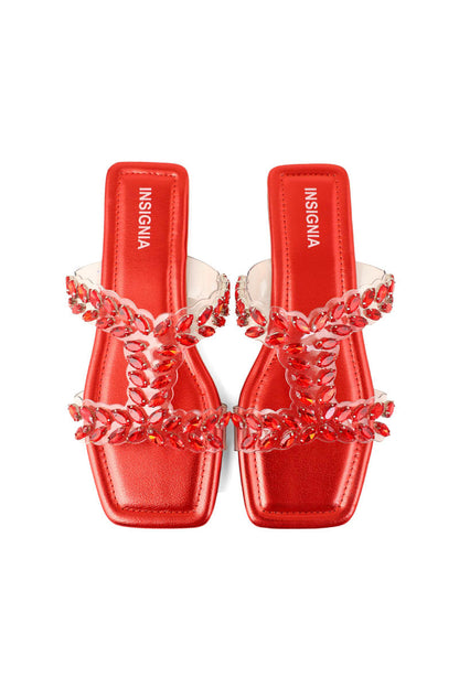 Party Wear Slip On I38566-Red