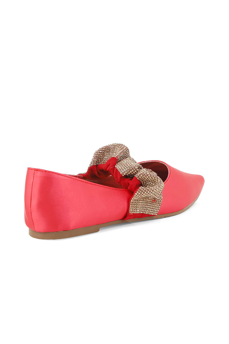Party Wear Pumps I41402-Red