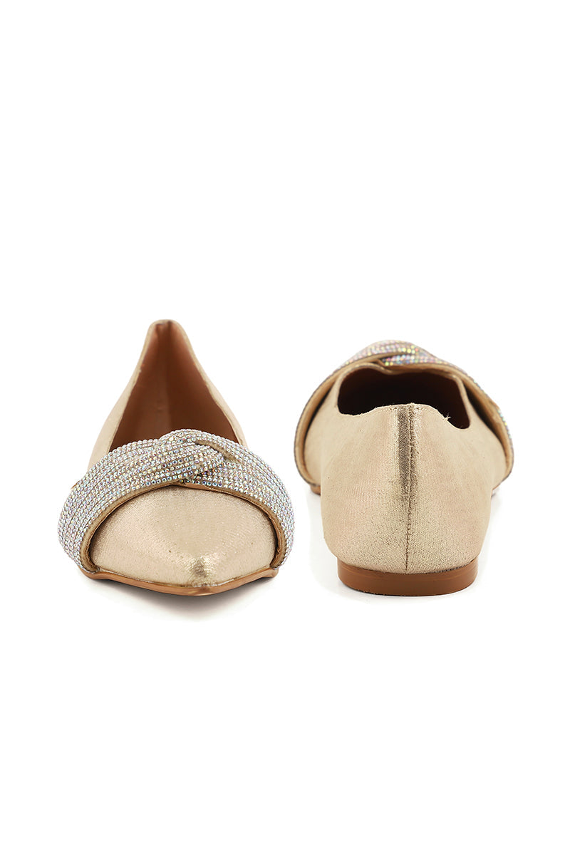 Party Wear Pumps I41414-Golden