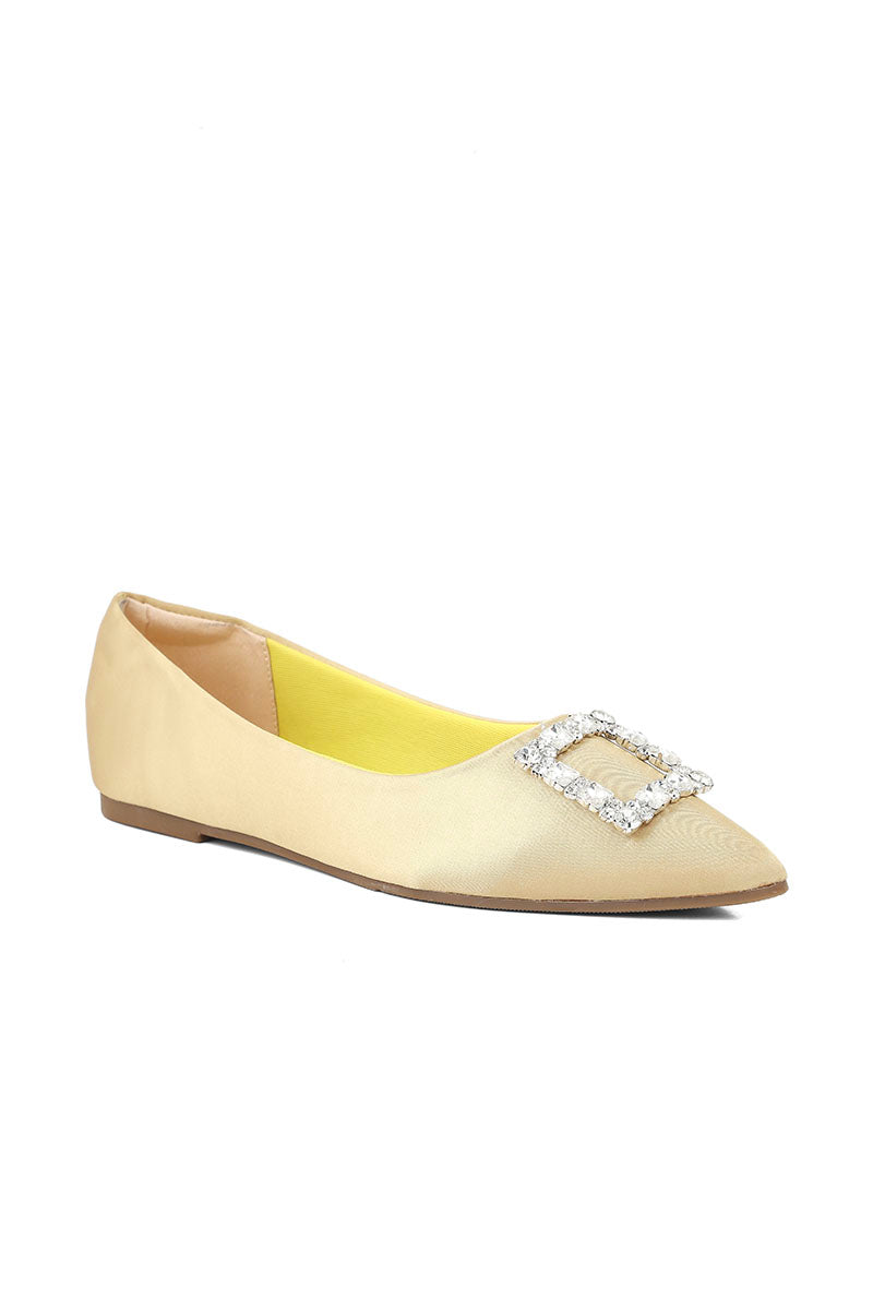 Party Wear Pumps I41418-Golden