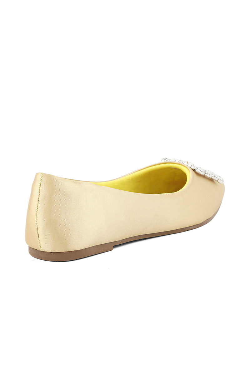 Party Wear Pumps I41418-Golden