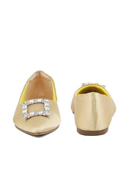 Party Wear Pumps I41418-Golden