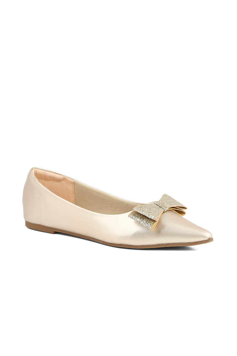 Party Wear Pumps I41420-Golden
