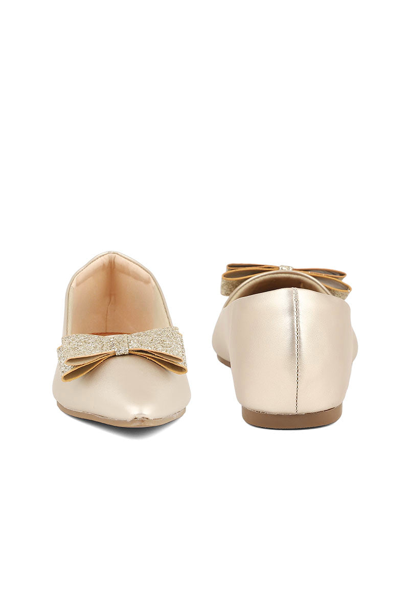 Party Wear Pumps I41420-Golden