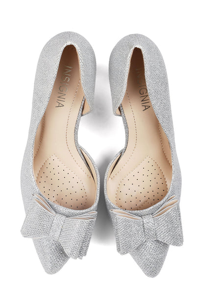 Party Wear Court Shoes I44389-Silver