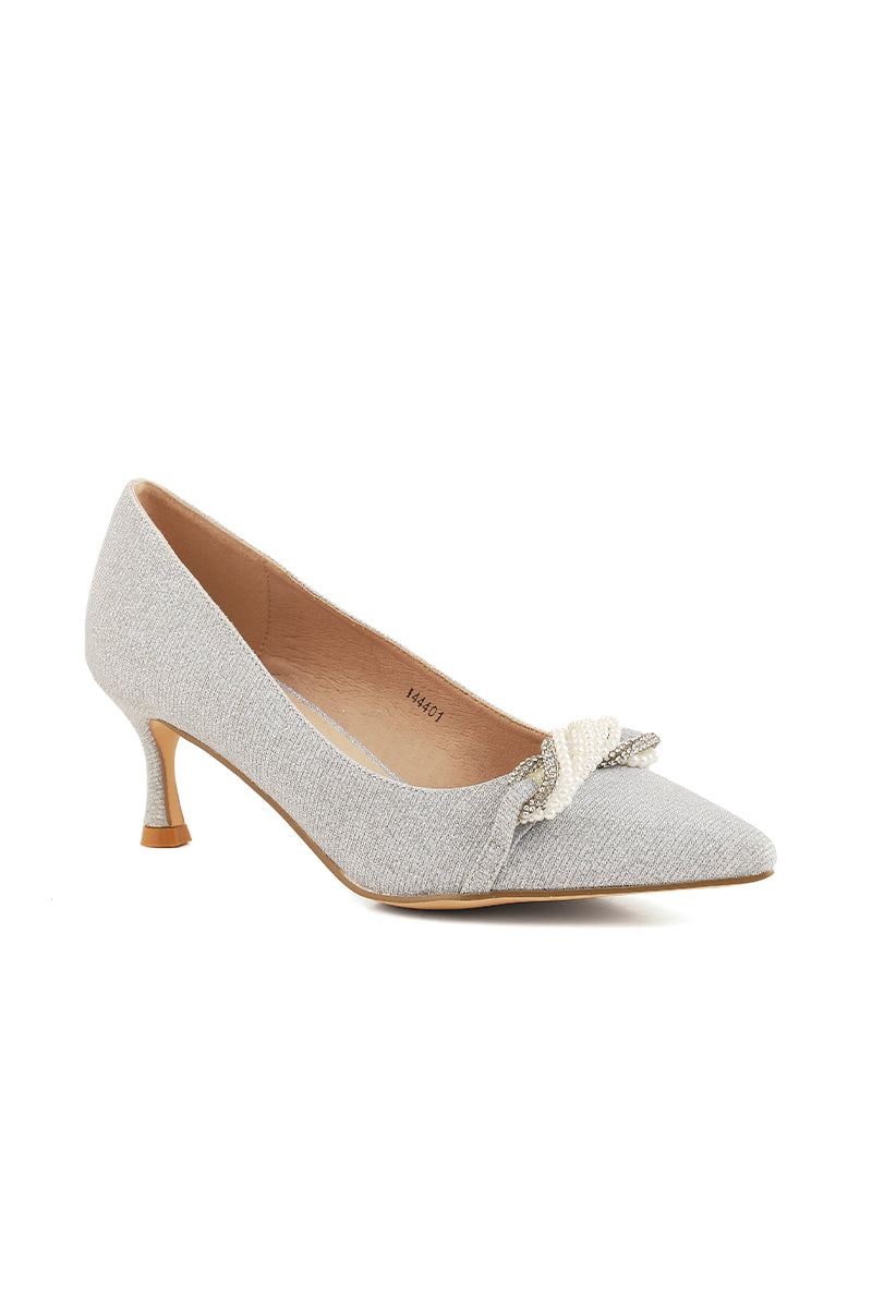 Party Wear Court Shoes I44401-Grey