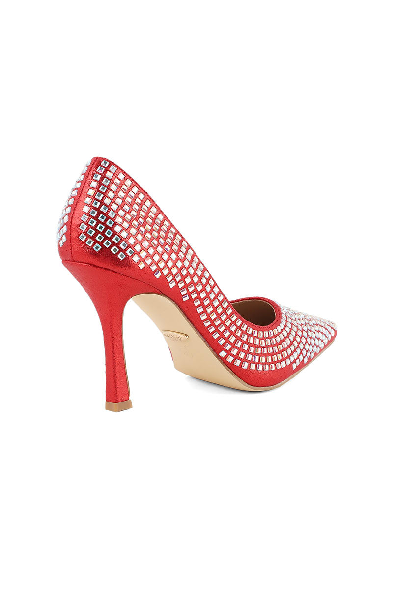 Party Wear Court Shoes I44404-Red