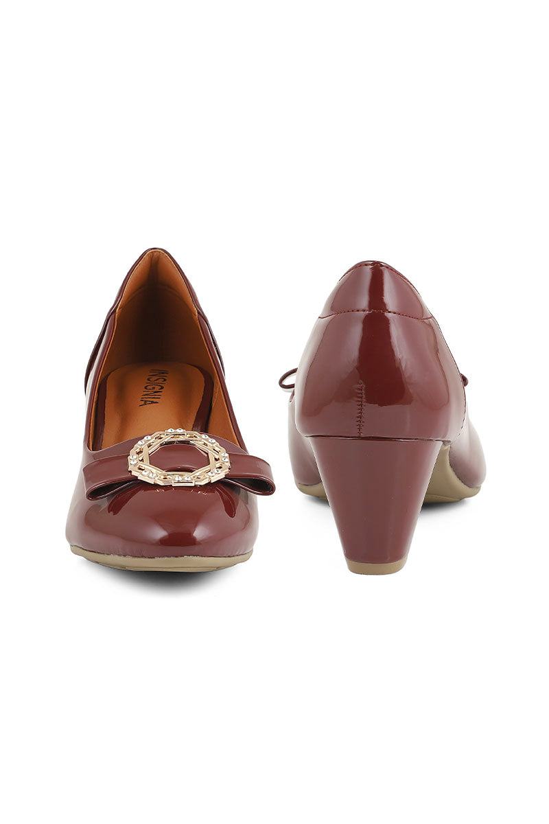 Formal Court Shoes I44435-Maroon