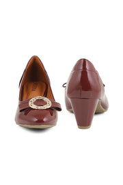 Formal Court Shoes I44435-Maroon