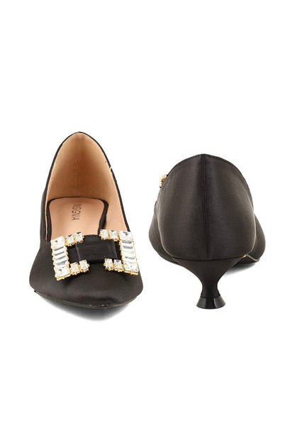 Party Wear Court Shoes I44448-Black