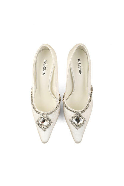 Party Wear Court Shoes I44450-White