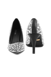 Party Wear Court Shoes I44451-Black