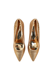 Party Wear Court Shoes I44452-Golden