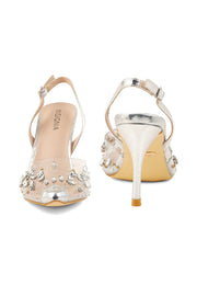 Party Wear Sling Back I47137-Silver