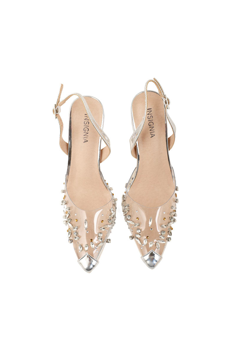 Party Wear Sling Back I47137-Silver