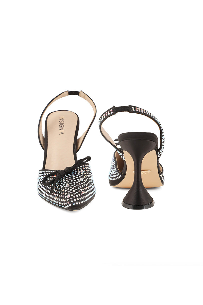 Party Wear Sling Back I47152-Black