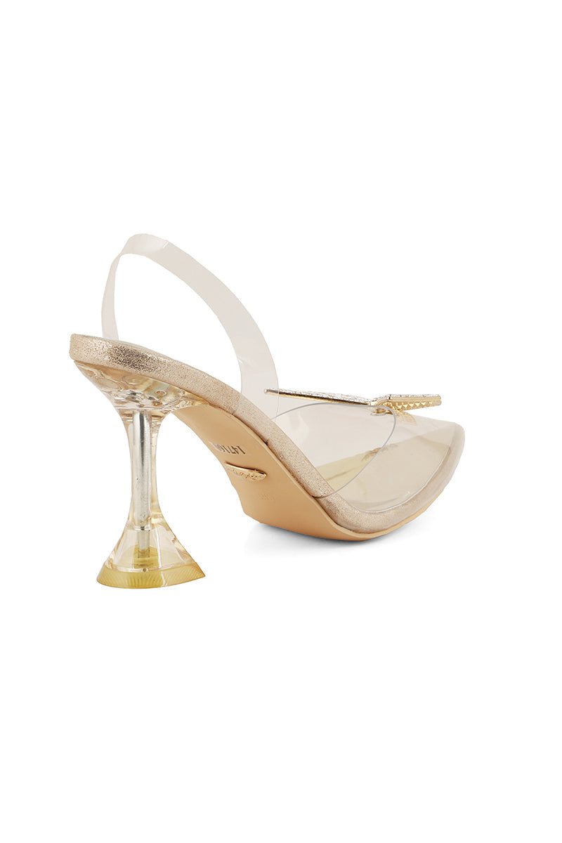 Party Wear Sling Back I47160-Golden