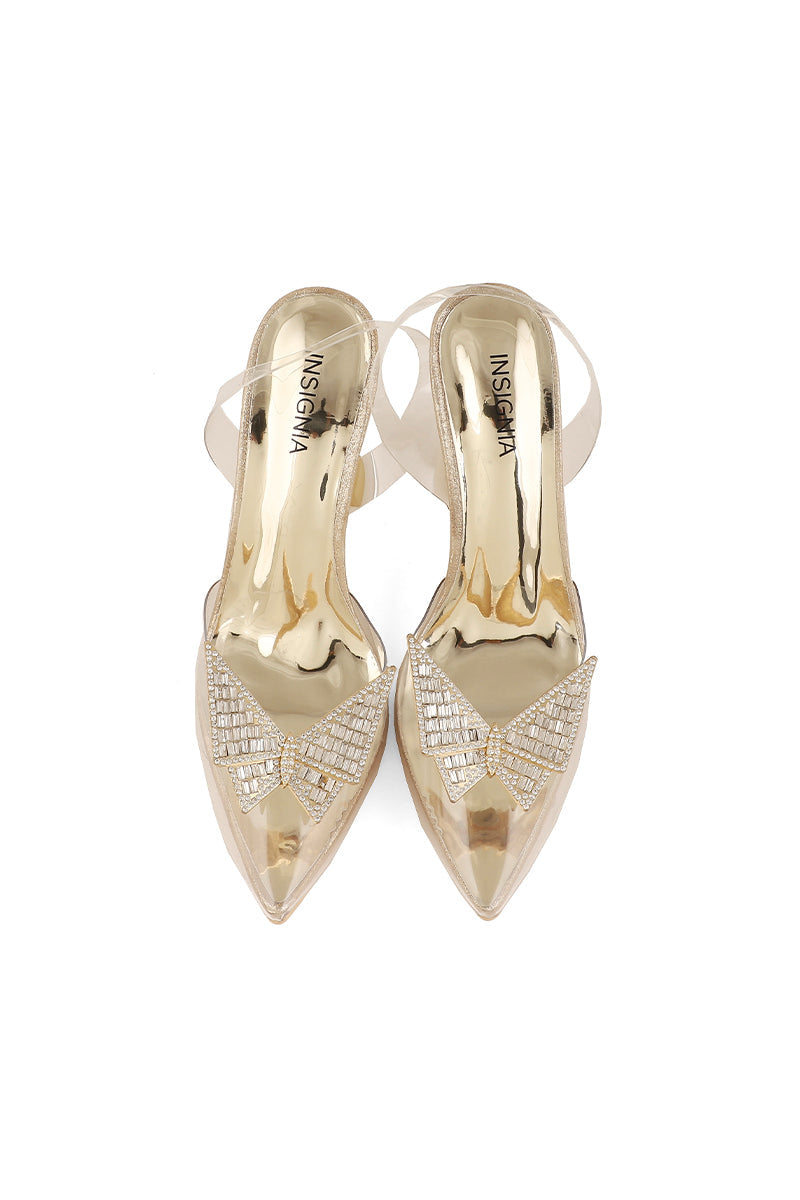 Party Wear Sling Back I47160-Golden