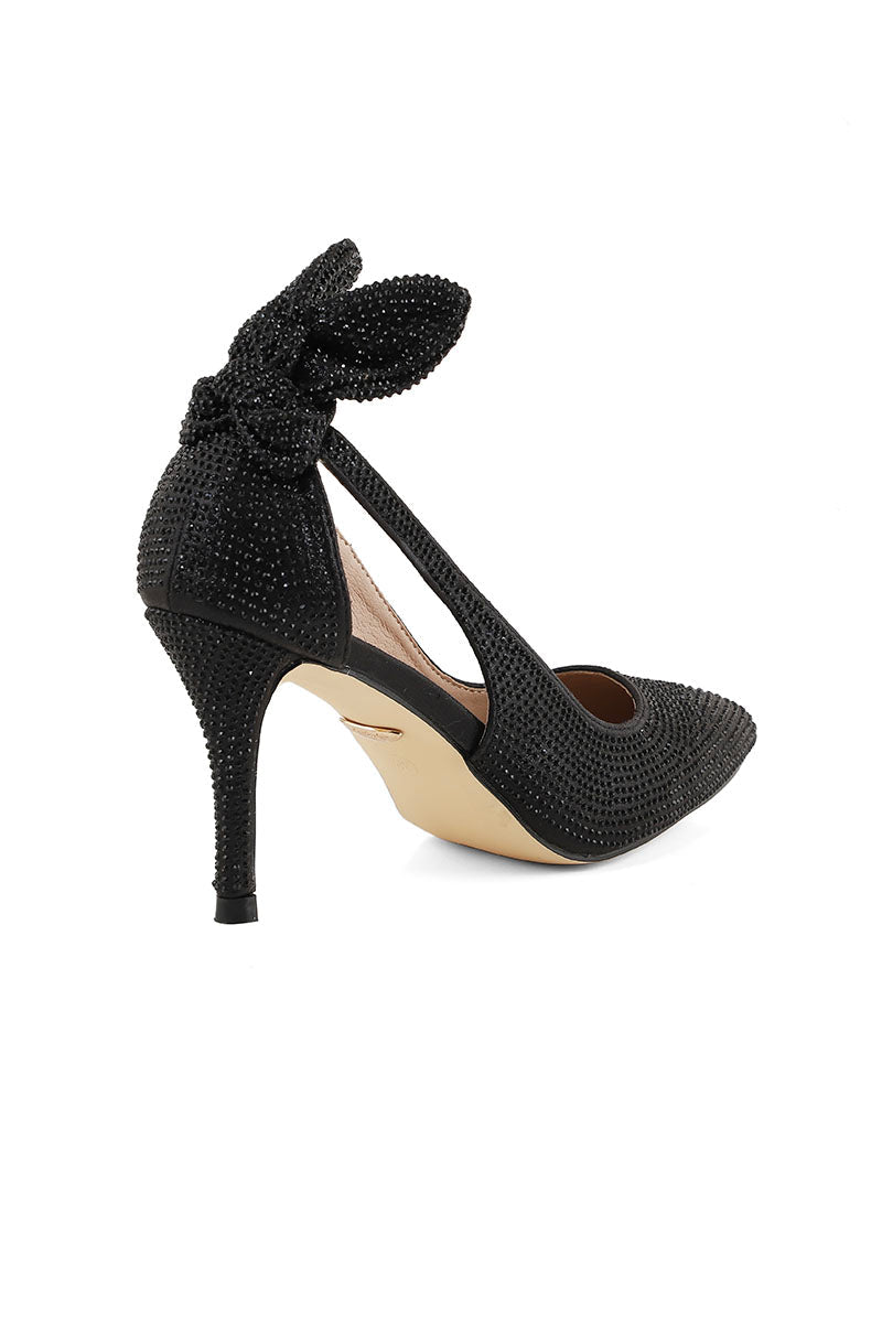 Party Wear Court Shoes I47164-Black